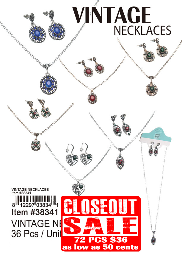 Vintage Necklaces - Closeout 72 Pcs.